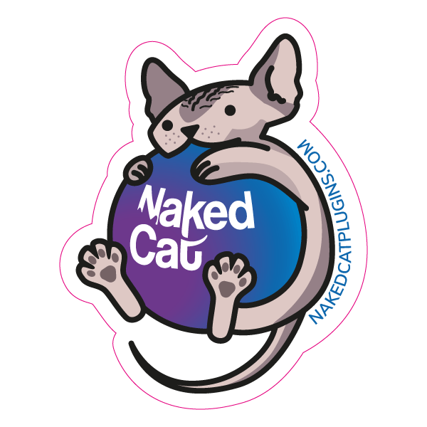 Naked Cat Wapuu Sticker