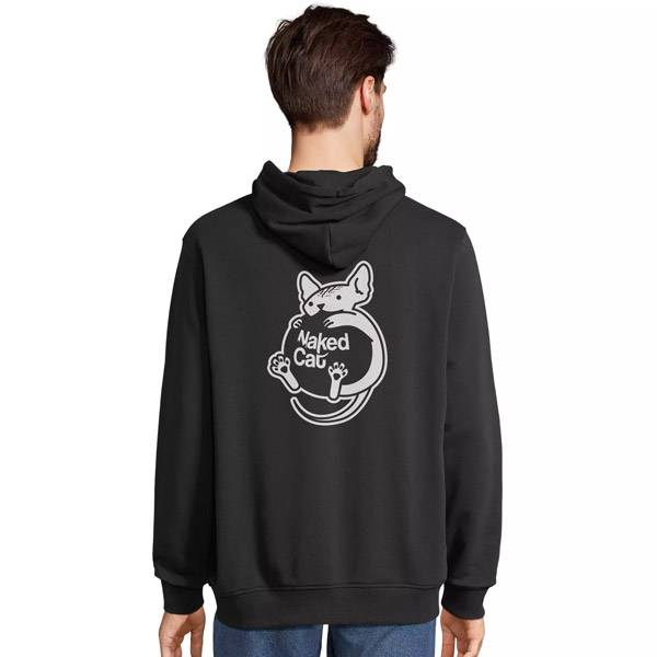 Naked Cat Hoodie back